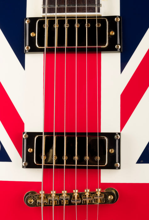 Pre Owned Epiphone Limited Edition Union Jack Sheraton Closeup Pickups