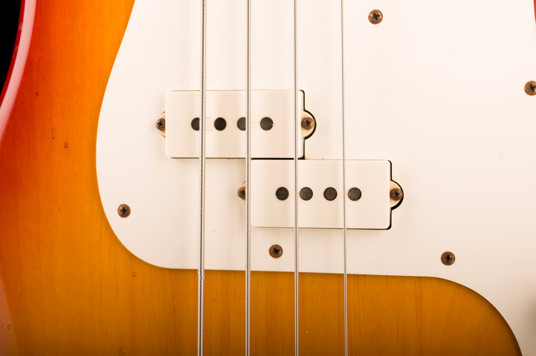 Vintage 1983 Fender Precision Bass Maple Neck Cherry Sunburst With Gig Bag
