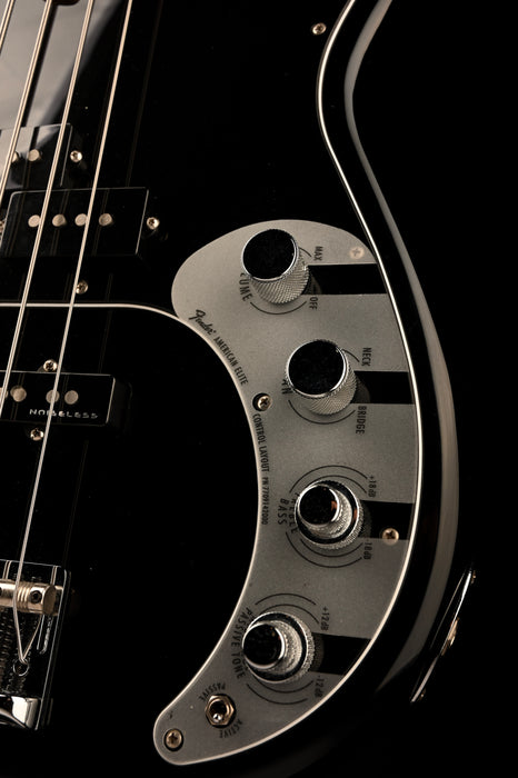 Pre Owned 2016 Fender American Elite Precision Bass Black With OHSC