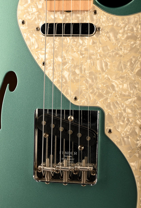 Pre Owned Fender Custom Shop 1969 Telecaster Thinline Teal Green Metallic With HSC
