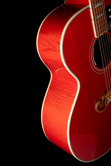 Used 2016 Gibson Limited Edition SJ-200 Trans Cherry - One of 50 - With Mono Case