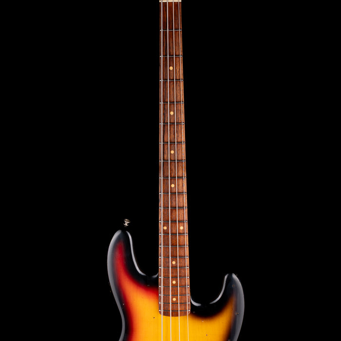 Pre Owned 2004 Fender Custom Shop 60's Jazz Bass Relic 3-Tone Sunburst With OHSC