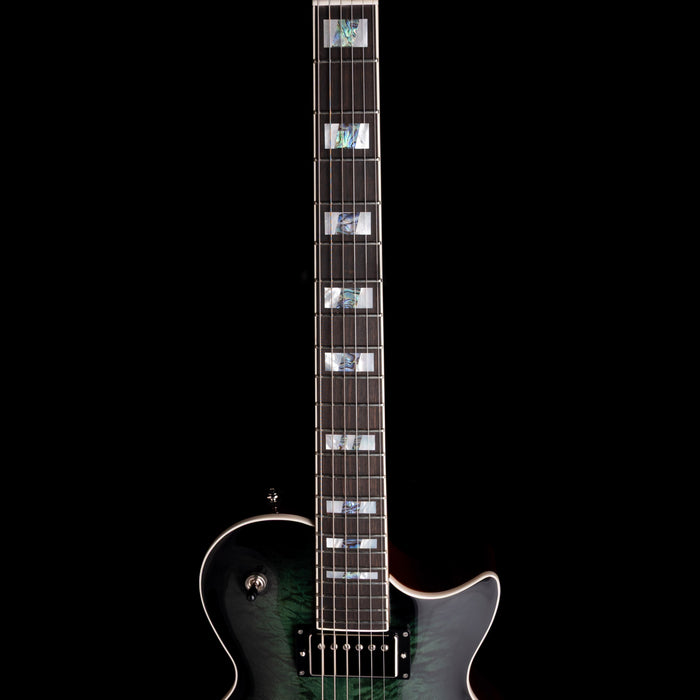 Prestige Guitars Master Built Elite Quilted Maple Semi-Hollow Forest Green Burst with Case