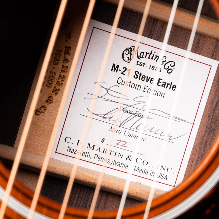 Pre-Owned Martin M-21 Steve Earle Custom Edition Amber Burst With OHSC