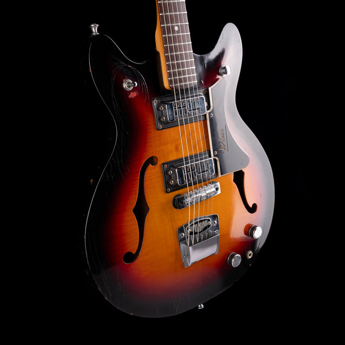 Pre-Owned Vintage Wilson Semi-Hollow Electric Guitar Sunburst with Gig Bag