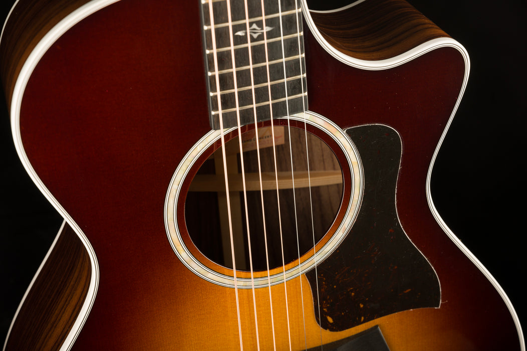 Taylor 412ce-R Grand Concert Indian Rosewood Tobacco Sunburst Acoustic Electric Guitar with Case - 1204123126  Demo