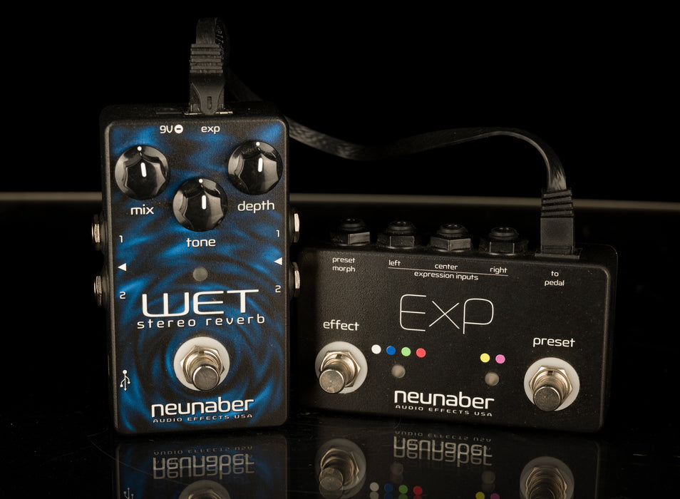 Used Neunaber Wet Reverb Pedal with Expander Controller Pedal and Cable