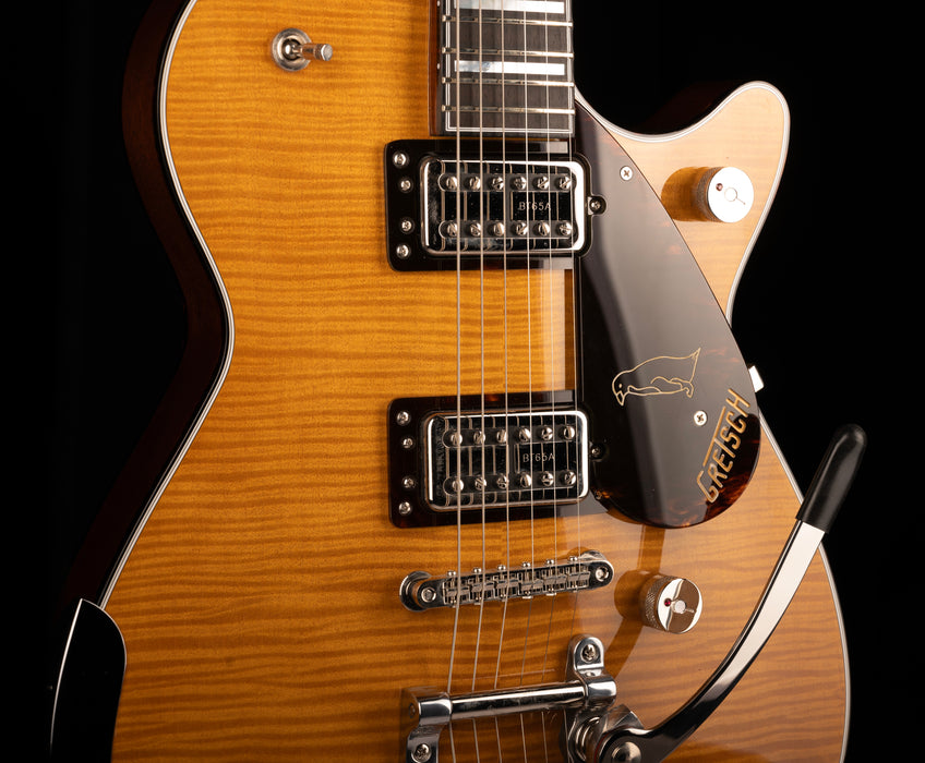 Used Gretsch G6134TFM-NH Nigel Hendroff Signature Penguin Amber Flame With OHSC