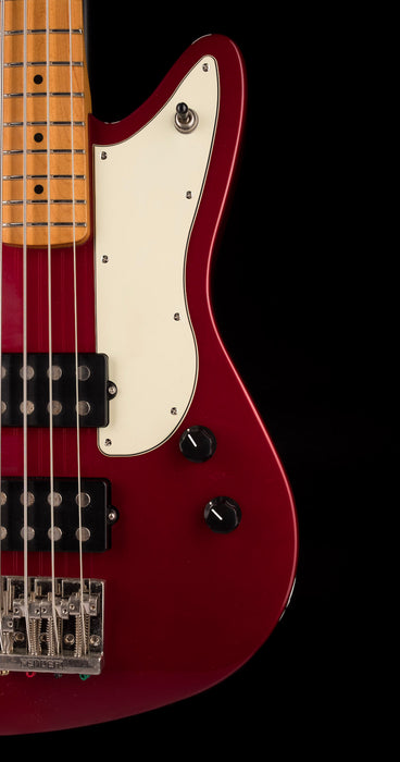 Used Fender Pawn Shop Reverse Jaguar Bass Candy Apple Red