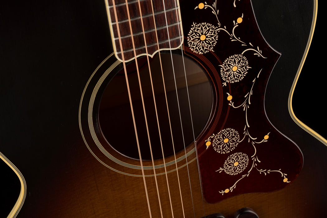 Used Gibson Custom Shop 1957 SJ-200 Vintage Sunburst Closeup Rosette