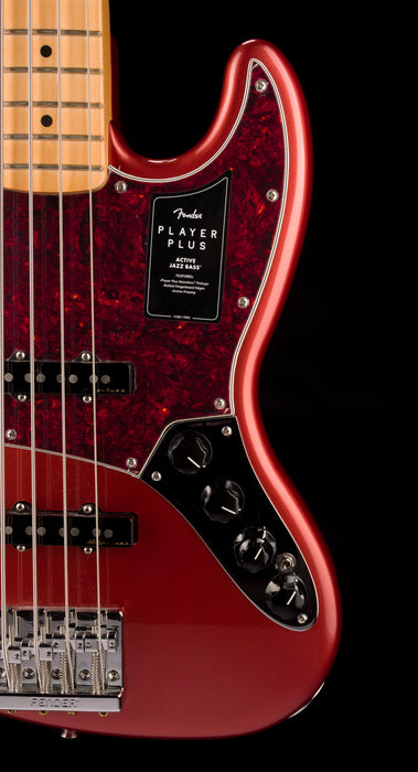 Used Fender Player Plus Jazz Bass Aged Candy Apple Red With Gig Bag