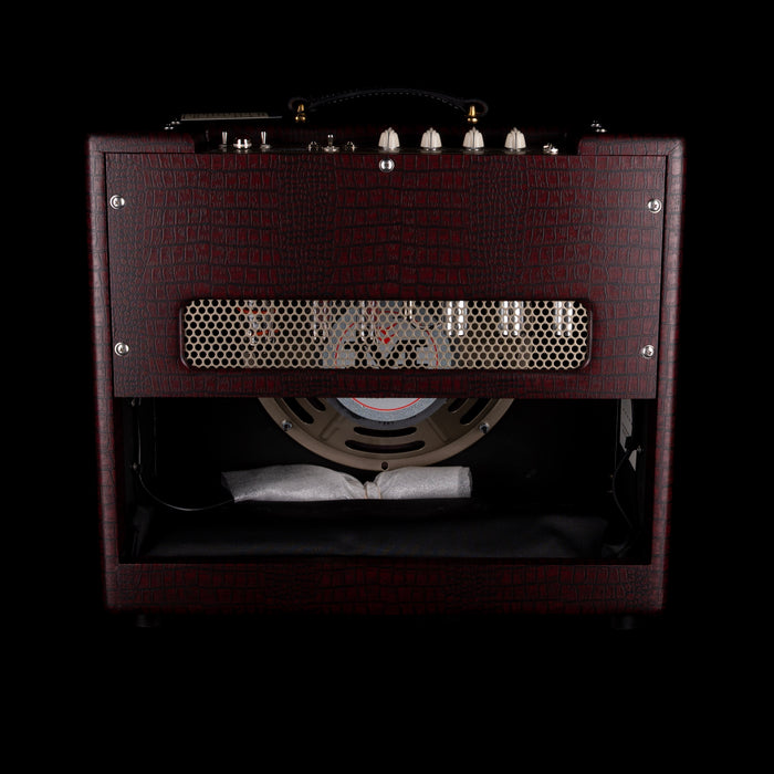 Magnatone Point to Point Varsity Reverb Cathedral Burgundy Guitar Amplifier Combo with Cover