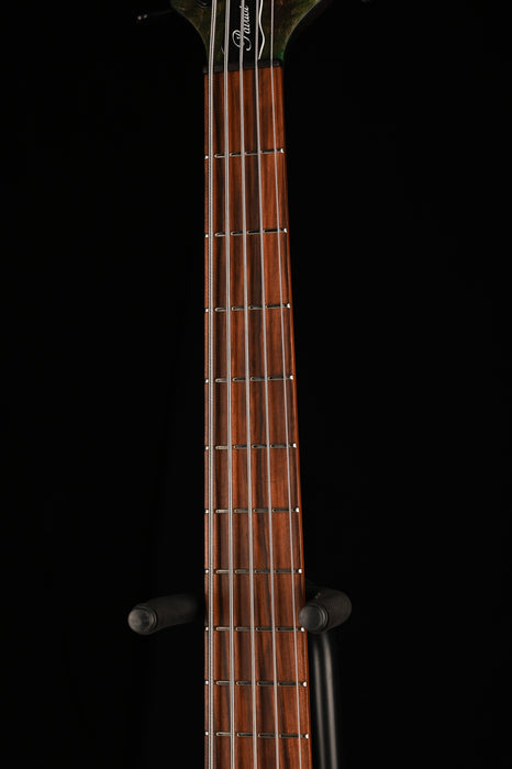 Mayones Patriot Tank 5 String Bass Guitar Flame Top Transparent Green with Case