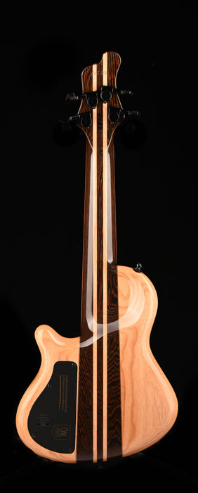 Mayones Cali4 Bass (17.5" Scale) Swamp Ash Body Triskelion Top Natural with Case - IN STOCK!!!