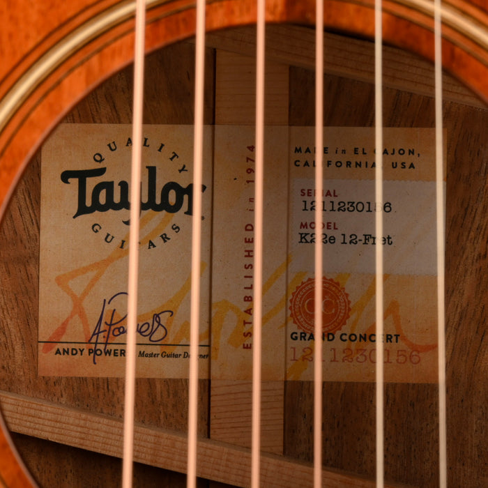 Pre Owned Taylor K22e Edgeburst Acoustic Electric Guitar With OHSC