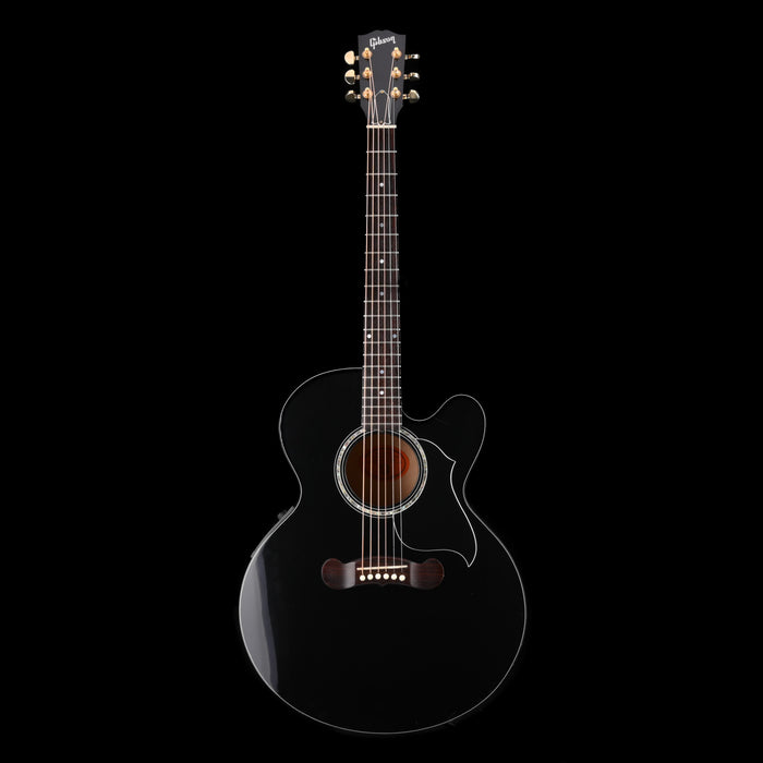 Used Gibson J-180EC Ebony Acoustic Electric Guitar With OHSC