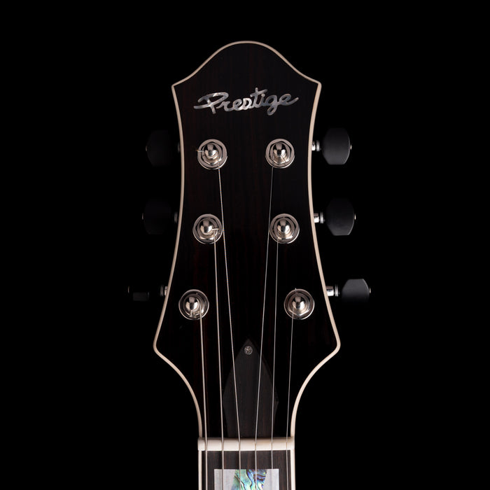 Prestige Guitars Master Built Elite Quilted Maple Semi-Hollow Forest Green Burst with Case