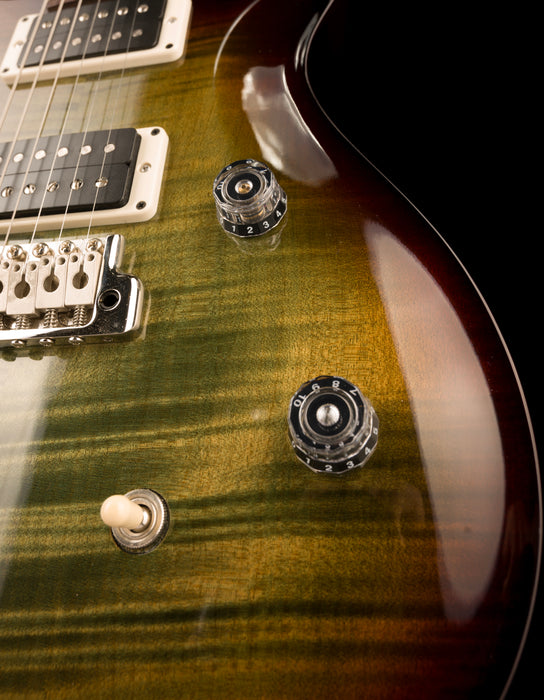Used PRS CE 24 Custom Color Trampas Green Tobacco Wrap Burst with Case