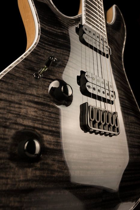 Mayones Left Handed Regius Core 6 Flame Top Gloss Trans Graphite