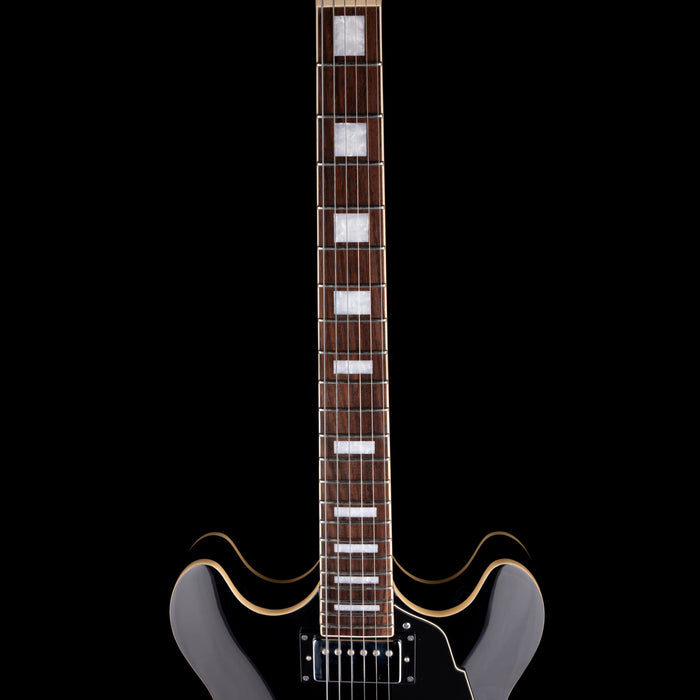Pre-Owned D’Angelico Premier DC Semi Hollowbody Black With Gig Bag
