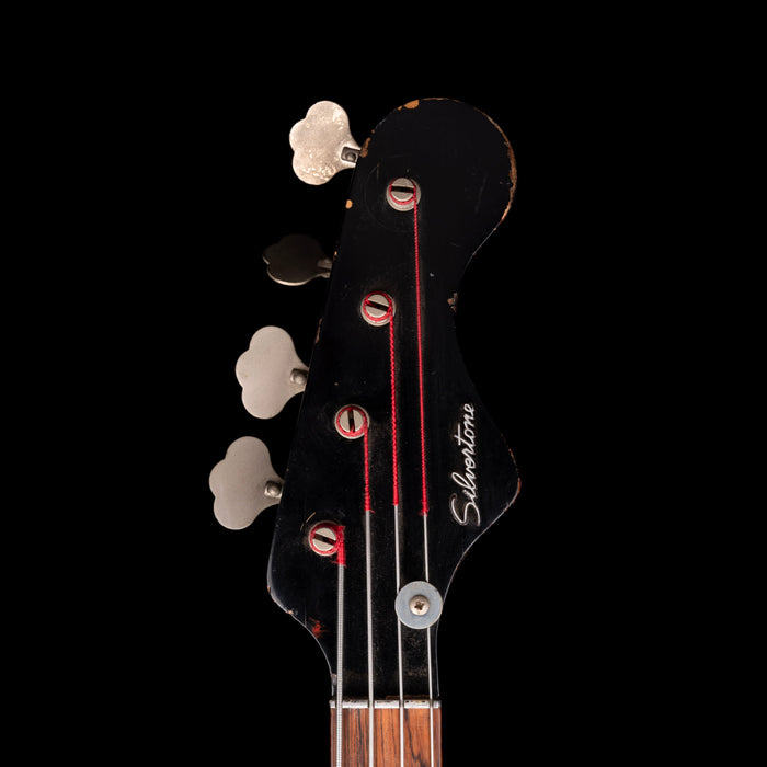 Pre-Owned 1966-68 Silvertone 1443 Hornet Bass Redburst With Gig Bag