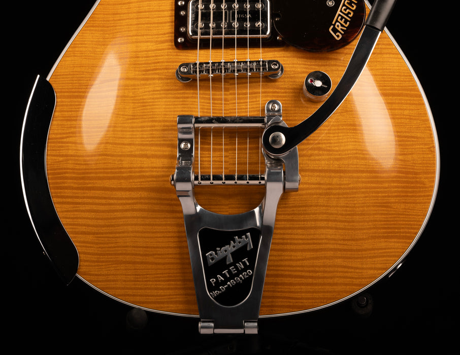 Used Gretsch G6134TFM-NH Nigel Hendroff Signature Penguin Amber Flame With OHSC