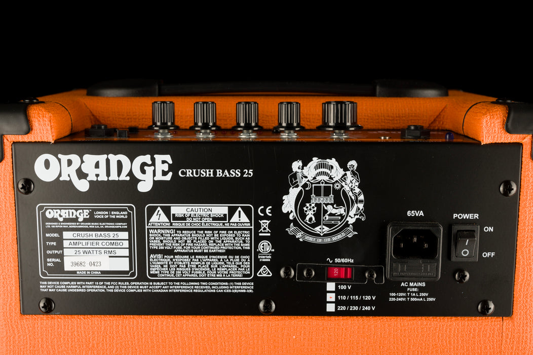 Used Orange Crush 25 Bass 25-Watt Bass Amp Combo - Orange