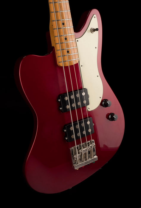 Used Fender Pawn Shop Reverse Jaguar Bass Candy Apple Red