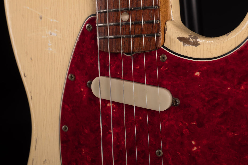 Pre Owned 1966 Fender Musicmaster Olympic White With Gig Bag