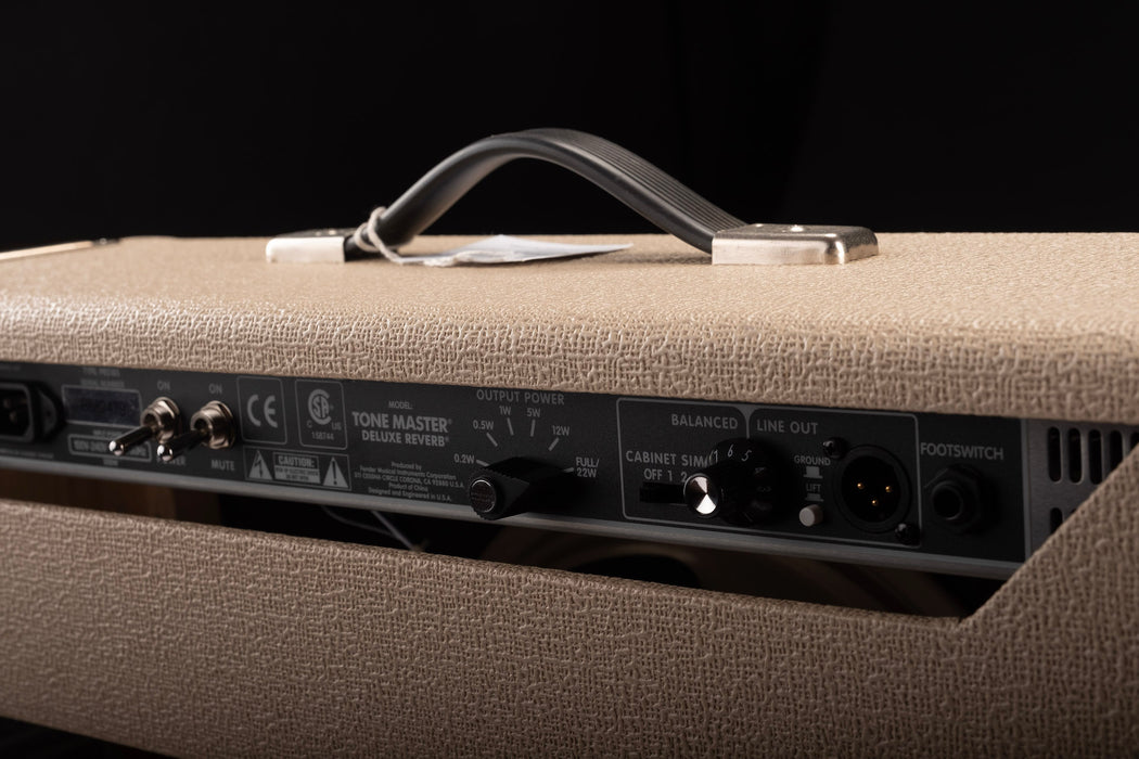 Pre Owned Fender Tone Master Deluxe Reverb Blonde Guitar Amp with Cover