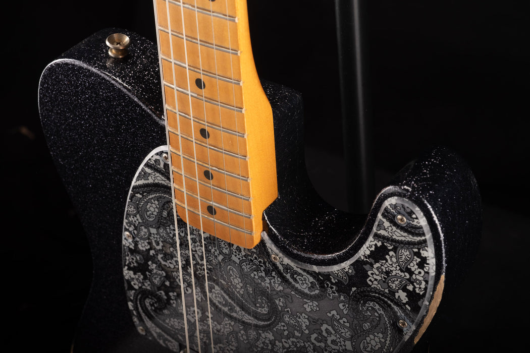 Used Fender Brad Paisley Road Worn Esquire Black Sparkle With Gig Bag