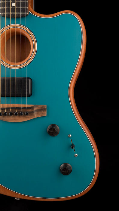 Used 202 Fender Acoustasonic Jazzmaster Ocean Turquoise With Gig Bag
