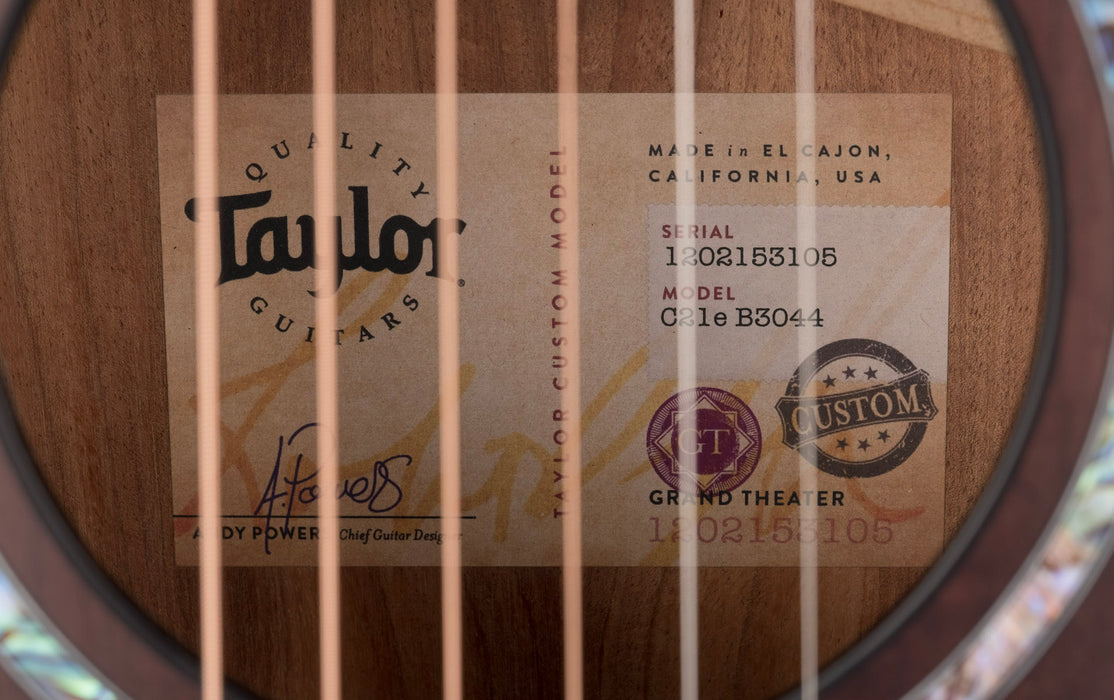 Taylor Custom Grand Theater C21e Tasmanian Blackwood Catch # 44 with Case