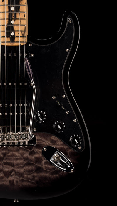 Pre Owned Fender Limited Edition American QMT Stratocaster HSS Pale Moon Trans Black With OHSC