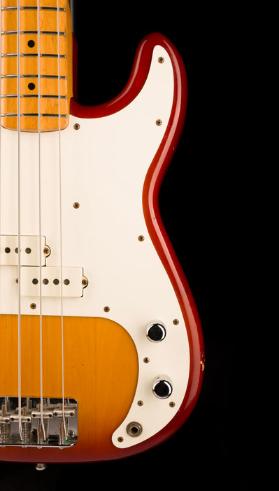 Vintage 1983 Fender Precision Bass Maple Neck Cherry Sunburst With Gig Bag
