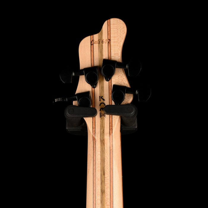 Mayones Cali4 Bass (17.5" Scale) 3A Spalted Maple Top Swamp Ash Back Maple Board With Case