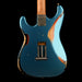 Pre Owned 2021 Xotic Guitars XSC-2 LPB Lake Placid Blue Over Sunburst Heavy Relic With Case