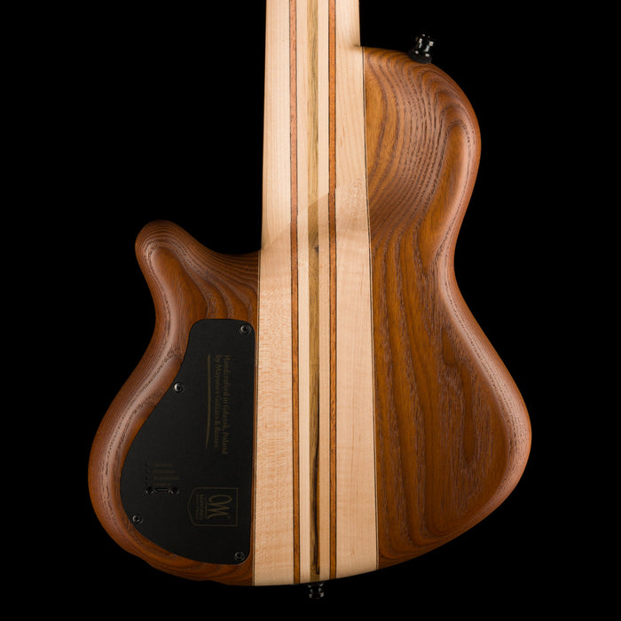 Mayones Cali4 17.5" Scale Bass Swamp Ash TEW Body 3A Eye Poplar Top Custom Color Goblinburst