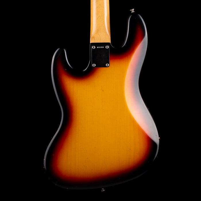Pre Owned 2004 Fender Custom Shop 60's Jazz Bass Relic 3-Tone Sunburst With OHSC