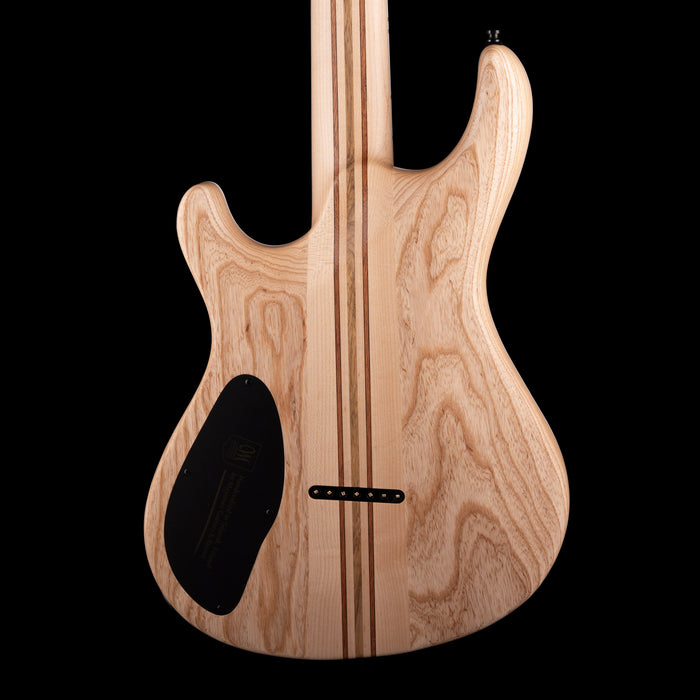 Mayones Regius Core 7 String Baritone 27" Scale 4A Flame Maple Top Black Feather Finish Gloss+Matt