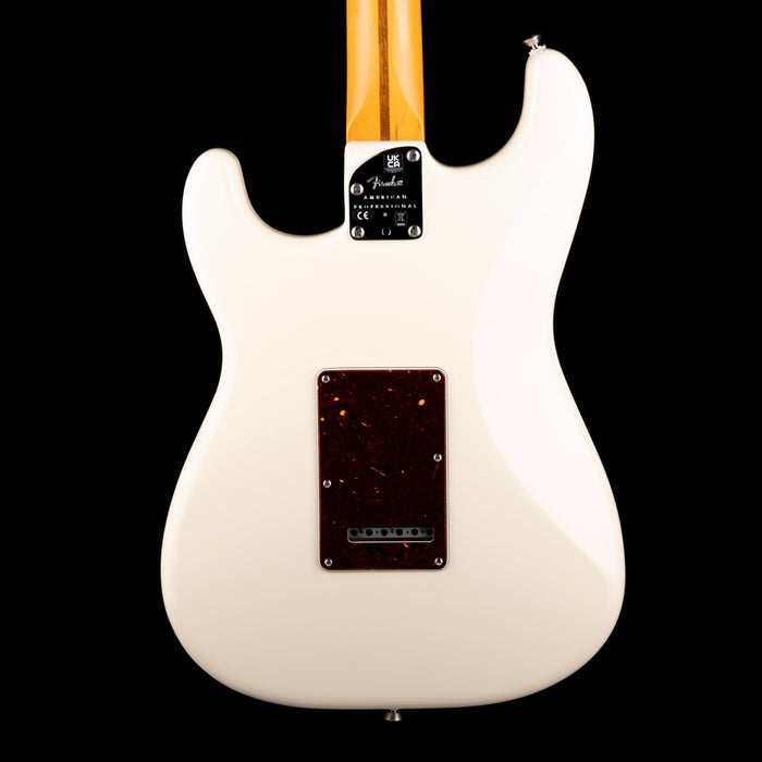 Pre Owned 2023 Fender American Professional II Stratocaster Olympic White With OHSC
