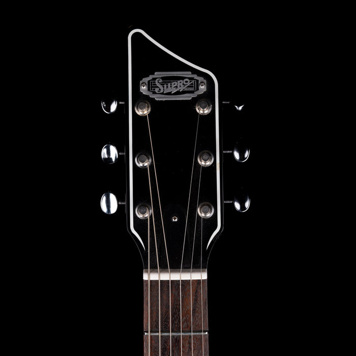 Pre Owned Supro Model 2010BM Jamesport Single Pickup Island Series Ocean Blue Metallic With Bigsby With OHSC