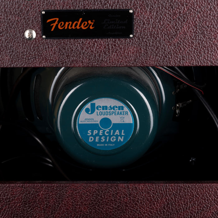 Pre-Owned Fender Special Run '65 Princeton Reverb Wine Red Guitar Amp Combo with Footswitch and Cover