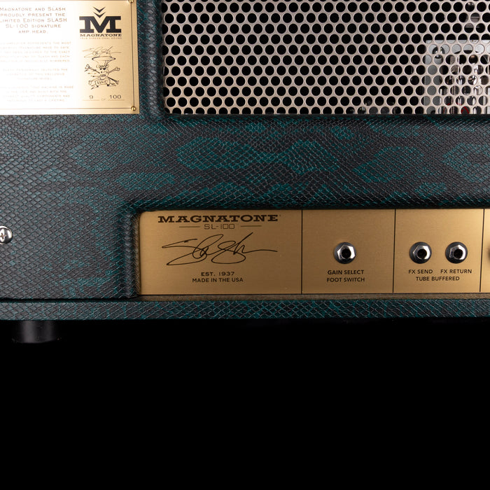 Pre-Owned Magnatone Slash SL-100 Head with 4x12 Cabinet Iridescent Green