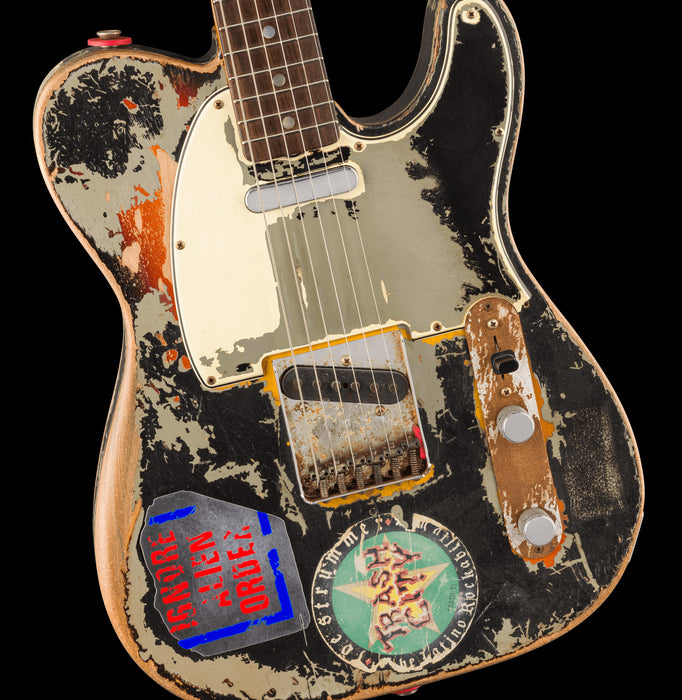 Fender Custom Shop Limited Edition Master Built Joe Strummer Telecaster Front Crop Tilt Left