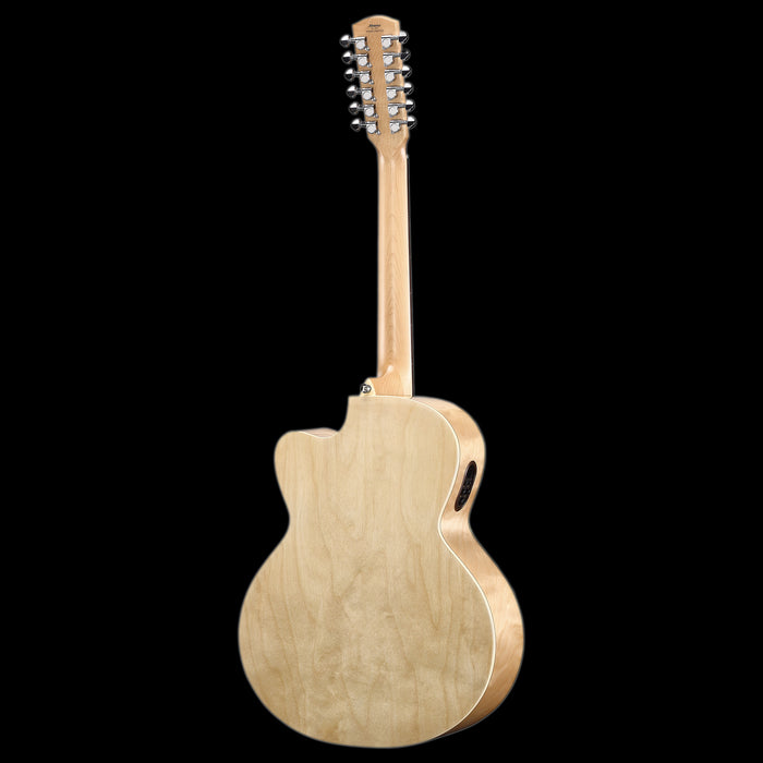 Alvarez AJ-80CE-12 String Cutaway Acoustic-Electric Jumbo Guitar Natural Back Right