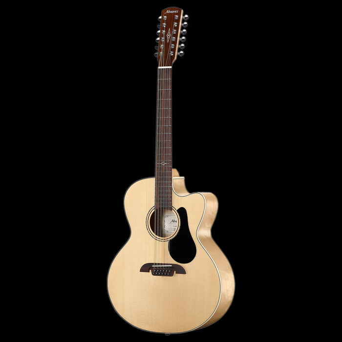 Alvarez AJ-80CE-12 String Cutaway Acoustic-Electric Jumbo Guitar Natural Front Right