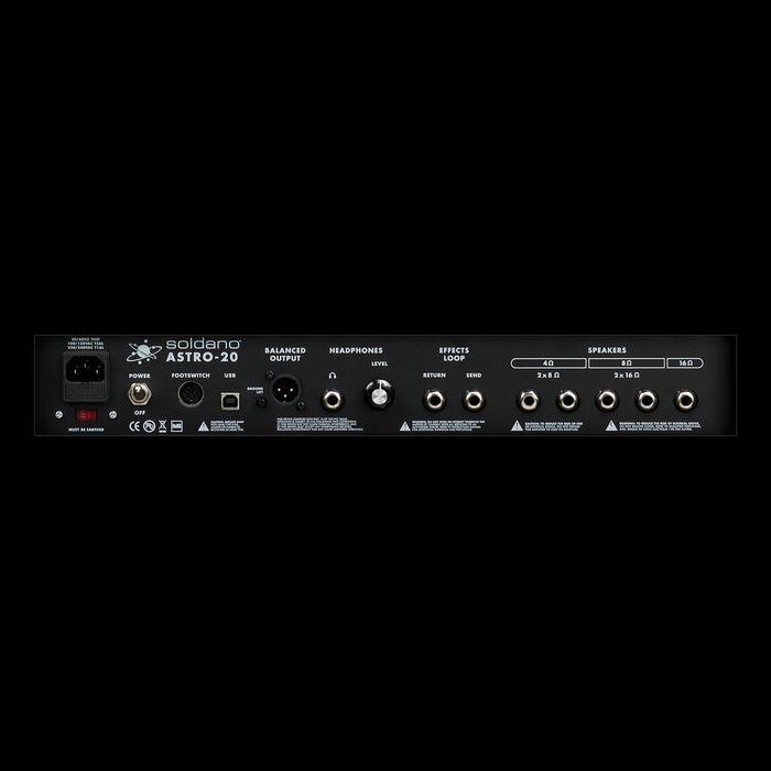Soldano Astro-20 All-Tube 1x12 Combo Amplifier Black with Footswitch