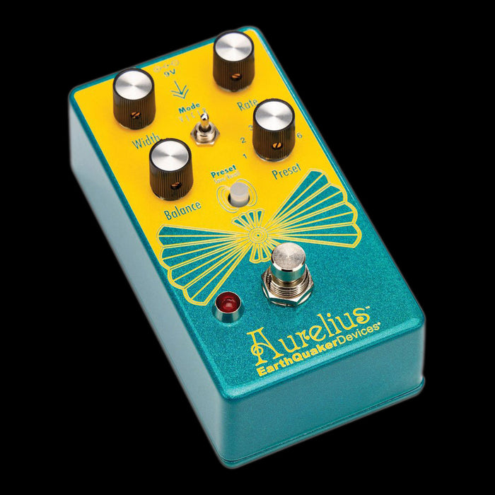 EarthQuaker Devices Aurelius Tri-Voice Chorus Pedal Front Angle Left