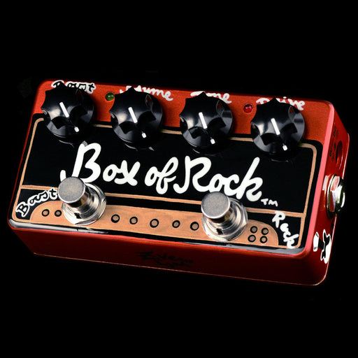 ZVex USA Made Handpainted Box Of Rock Overdrive Guitar Pedal Angle